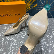 Louis Vuitton Sparkle Slingback Pump Shimmering Crystals In Beige 9.5cm - 5