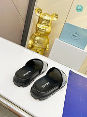 Prada With Stones Black Slippers   - 6