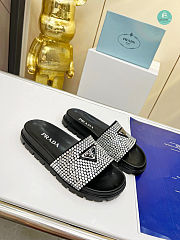Prada With Stones Black Slippers   - 3