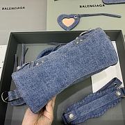 Colestore Balenciaga Neo Cagole City Handbag In Denim in Blue 26x13x18 cm - 3