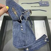 Colestore Balenciaga Neo Cagole City Handbag In Denim in Blue 26x13x18 cm - 4