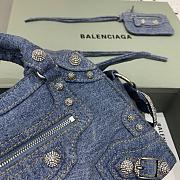 Colestore Balenciaga Neo Cagole City Handbag In Denim in Blue 26x13x18 cm - 5