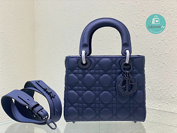 Lady Dior Ultramatte Dark Blue 20x16.5x8 cm
