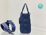 Lady Dior Ultramatte Dark Blue 20x16.5x8 cm - 6