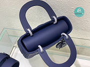 Lady Dior Ultramatte Dark Blue 20x16.5x8 cm - 5