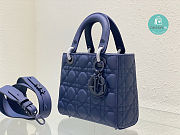 Lady Dior Ultramatte Dark Blue 20x16.5x8 cm - 3