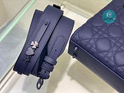 Lady Dior Ultramatte Dark Blue 20x16.5x8 cm - 4