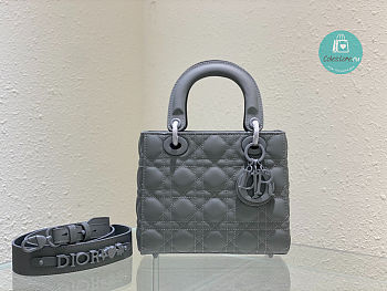 Lady Dior Ultramatte Gray 20x16.5x8 cm