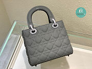 Lady Dior Ultramatte Gray 20x16.5x8 cm - 5