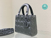Lady Dior Ultramatte Gray 20x16.5x8 cm - 3