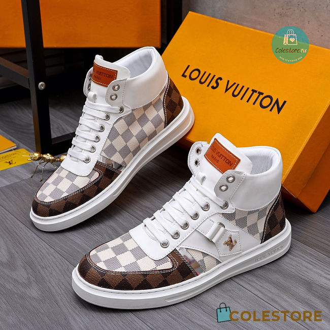 Louis Vuitton High Top In Damiers Sneakers - 1