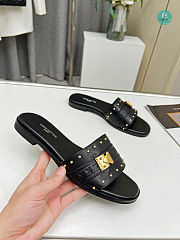 Louis Vuitton Lock It Flat Slipper In Black  - 2