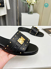 Louis Vuitton Lock It Flat Slipper In Black  - 3