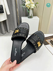 Louis Vuitton Lock It Flat Slipper In Black  - 5