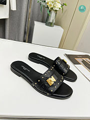 Louis Vuitton Lock It Flat Slipper In Black  - 6