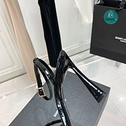 YSL LILA Sandals In Crepe Satin In Black 11cm - 4