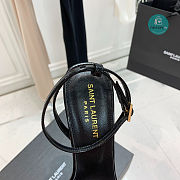 YSL LILA Sandals In Crepe Satin In Black 11cm - 3
