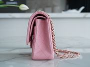 Chanel Classic Flap Bag Golden Chain In Pink Caviar Leather Size 25cm - 2