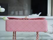 Chanel Classic Flap Bag Golden Chain In Pink Caviar Leather Size 25cm - 3