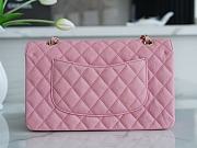 Chanel Classic Flap Bag Golden Chain In Pink Caviar Leather Size 25cm - 5