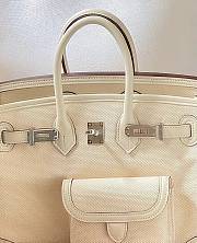 Hermes Birkin 25 Cargo Swifth White 25x20x13cm  - 4