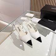 Chanel Slingback Black and white Shoes  - 5