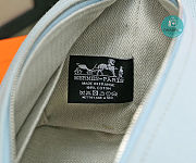 HERMÈS Toile Bride-A-Brac Small Travel Case Blue 25x21x14 cm - 3