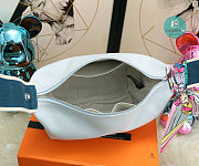 HERMÈS Toile Bride-A-Brac Small Travel Case Blue 25x21x14 cm - 4