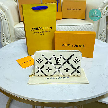 Louis Vuitton Monogram Unplant Brodelly Zippy Wallet 19.5x10.5x2.5cm