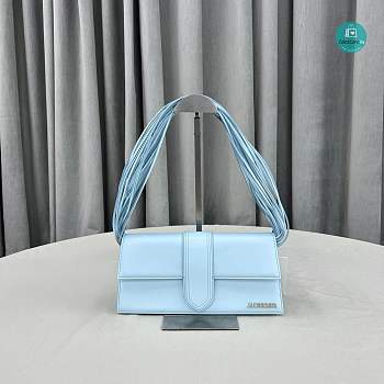 Jacquemus Women's Blue Le Bambino Long Ficiu Shoulder Bag Size 26x14x6cm