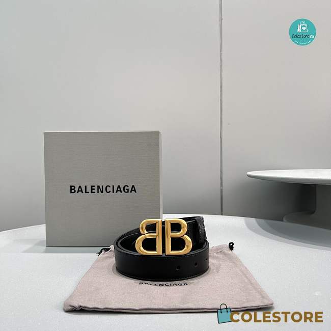 Gucci x Balenciaga The Hacker Project Large BB Belt GOLD-TONE 100x3cm - 1