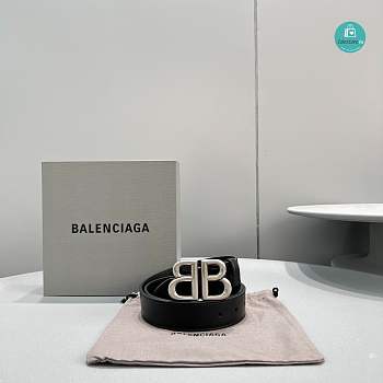 Gucci x Balenciaga The Hacker Project Large BB Belt Silver-TONE 100x3cm