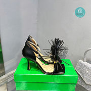 BOTTEGA VENETA Stretch Tassel-trimmed Leather Sandals In Black  - 4