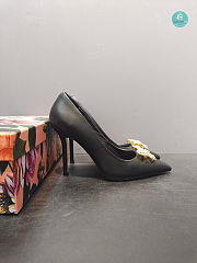 Dolce & Gabbana Bow-detail Satin Pumps In Black - 5