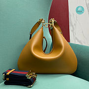 Gucci Attache Small Shoulder Bag In Brown Leather 35×4.5×30 cm - 1