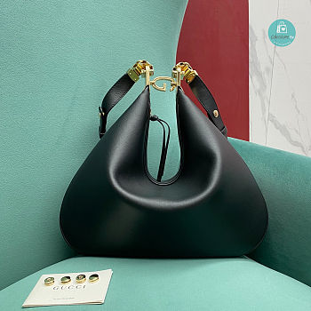 Gucci Attache Small Shoulder Bag In Black Leather 35×4.5×30 cm