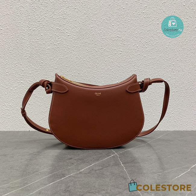 Celine Besace Noeuds Francais Bag Brown 25x8.5x19cm - 1