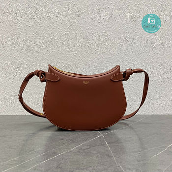 Celine Besace Noeuds Francais Bag Brown 25x8.5x19cm