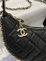 Chanel 23P Hobo Loop Bag Black Moon Bag Light Gold Hardware 15x20x6 cm - 6
