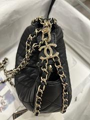 Chanel 23P Hobo Loop Bag Black Moon Bag Light Gold Hardware 15x20x6 cm - 5