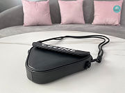Celine Triangle Bag in Smooth Calfskin With Celine Print Black 21×15×4cm - 4