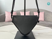 Celine Triangle Bag in Smooth Calfskin With Celine Print Black 21×15×4cm - 3
