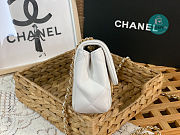 CHANEL Mini CC Matelasse Single Flap Chain Shoulder Bag White Lambskin 3473 13x18x6cm - 6