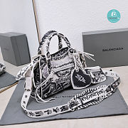 Colestore BALENCIAGA Neo Cagole Graffiti City Small Leather Tote Bag 26x13x8 cm - 2