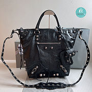 Colestore Balenciaga Le Cagole Men Medium Tote Bag Black 30x35x10cm  - 1