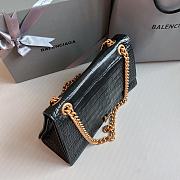 Colestore Balenciaga Crush Medium Chain Bag Crocodile Embossed 31x20x12cm  - 4