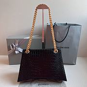 Colestore Balenciaga Crush Medium Chain Bag Crocodile Embossed 31x20x12cm  - 6