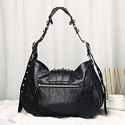 Colestore BALENCIAGA Medium Le Cagole Black Leather Shoulder Bag 37x25x13 cm - 2