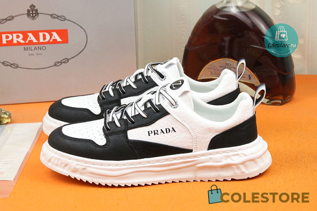 Prada White/Black Sneakers  - 1