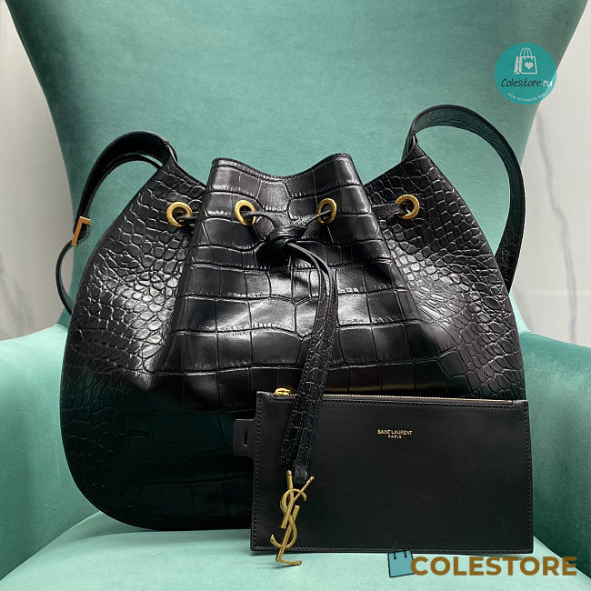 YSL Black 'paris Vii Large' Shoulder Bag 43x1x33cm - 1